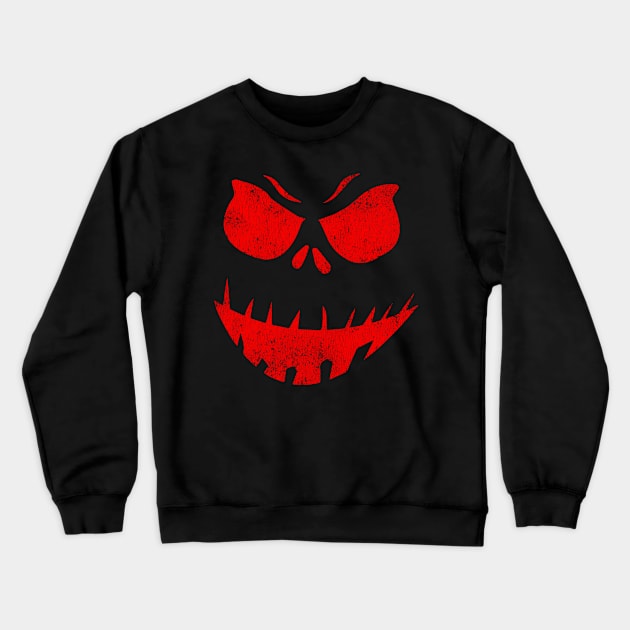 Scary Face Halloween Costume Crewneck Sweatshirt by helloshirts